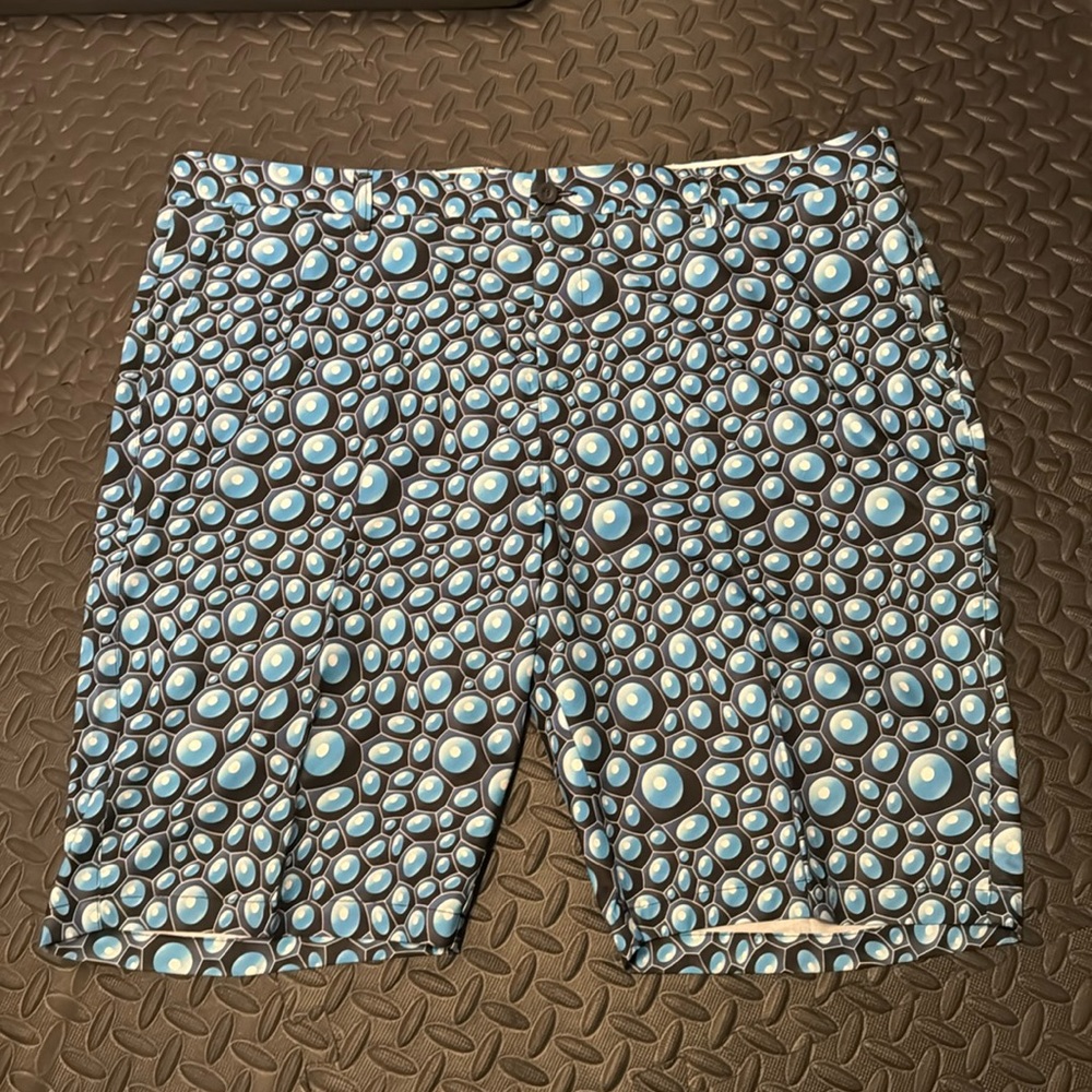 Hreski Mens Sports Blue white shorts Size 42 waist, 94% Polyester.
